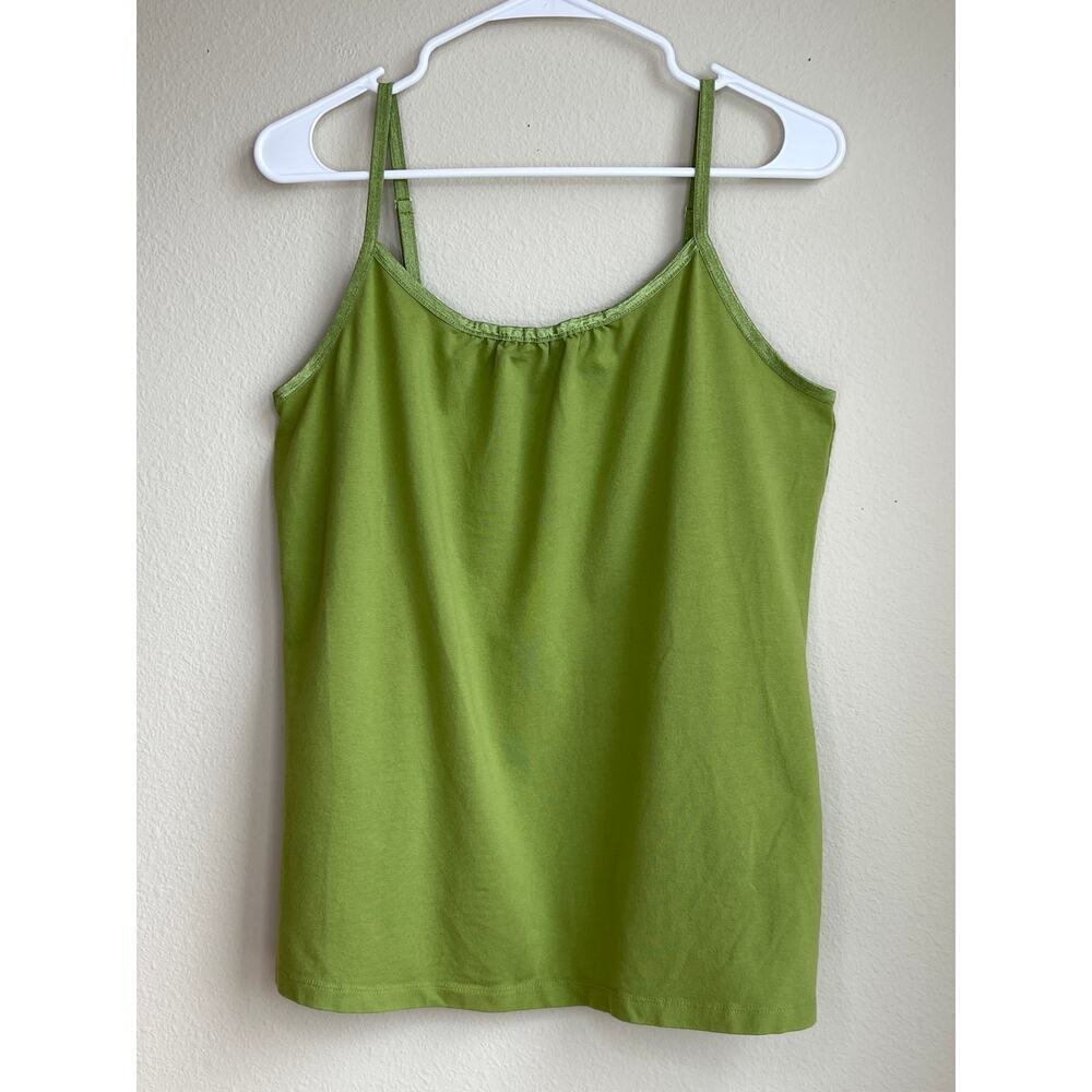 Lane Bryant Lime Green Ruched Neckline Camisole Tank Top 14/16